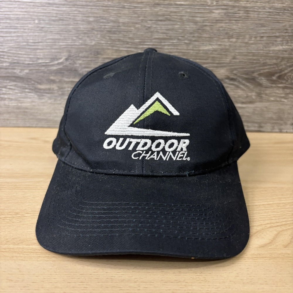 Outdoor Channel Hat Cap Strap Back Black Embroidered TV Network Mens Dad Cap